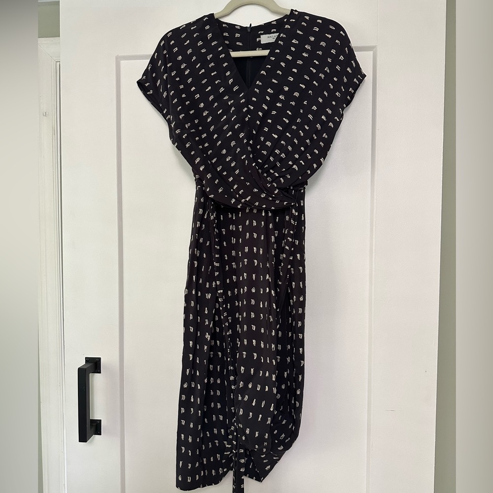 M.M. LaFleur Noel Faux Wrap dress in Swipe print